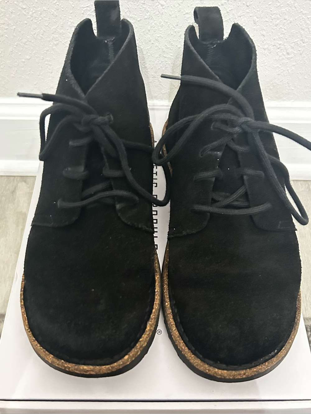 Birkenstock Black Suede Lace-Up Chukka Boots Size 7